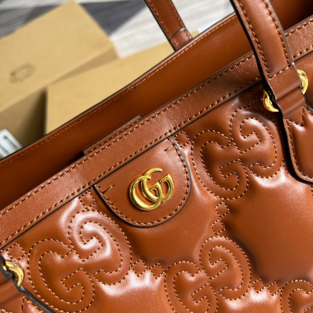 Gucci GG Medium Tote Brown For Women, Women’s Bags 15in/38cm