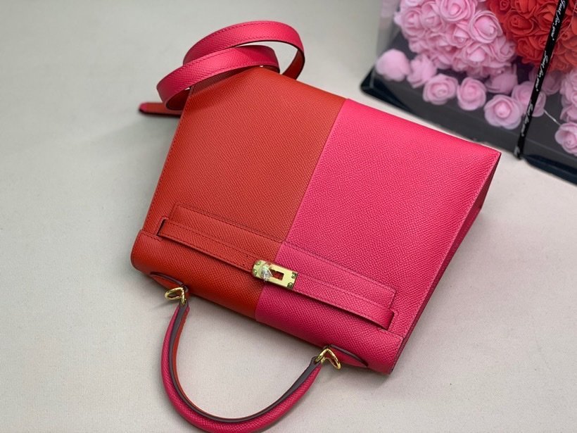 Hermes Kelly 28 Sellier Epsom Bag Red/Pink For Women, Women’s Handbags, Shoulder Bags 11in/28cm