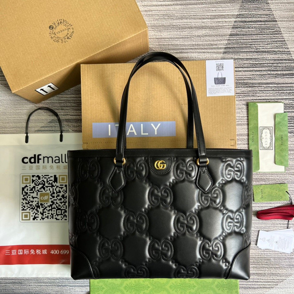 Gucci GG Medium Tote Black For Women, Women’s Bags 15in/38cm