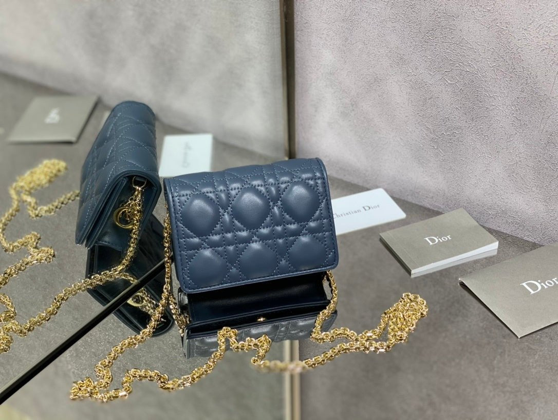 Christian Dior Blue Crossbody Bag 14cm