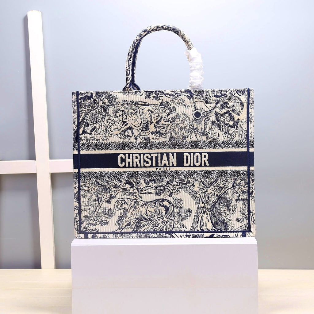 Christian Dior Blue Handle Bag 42cm