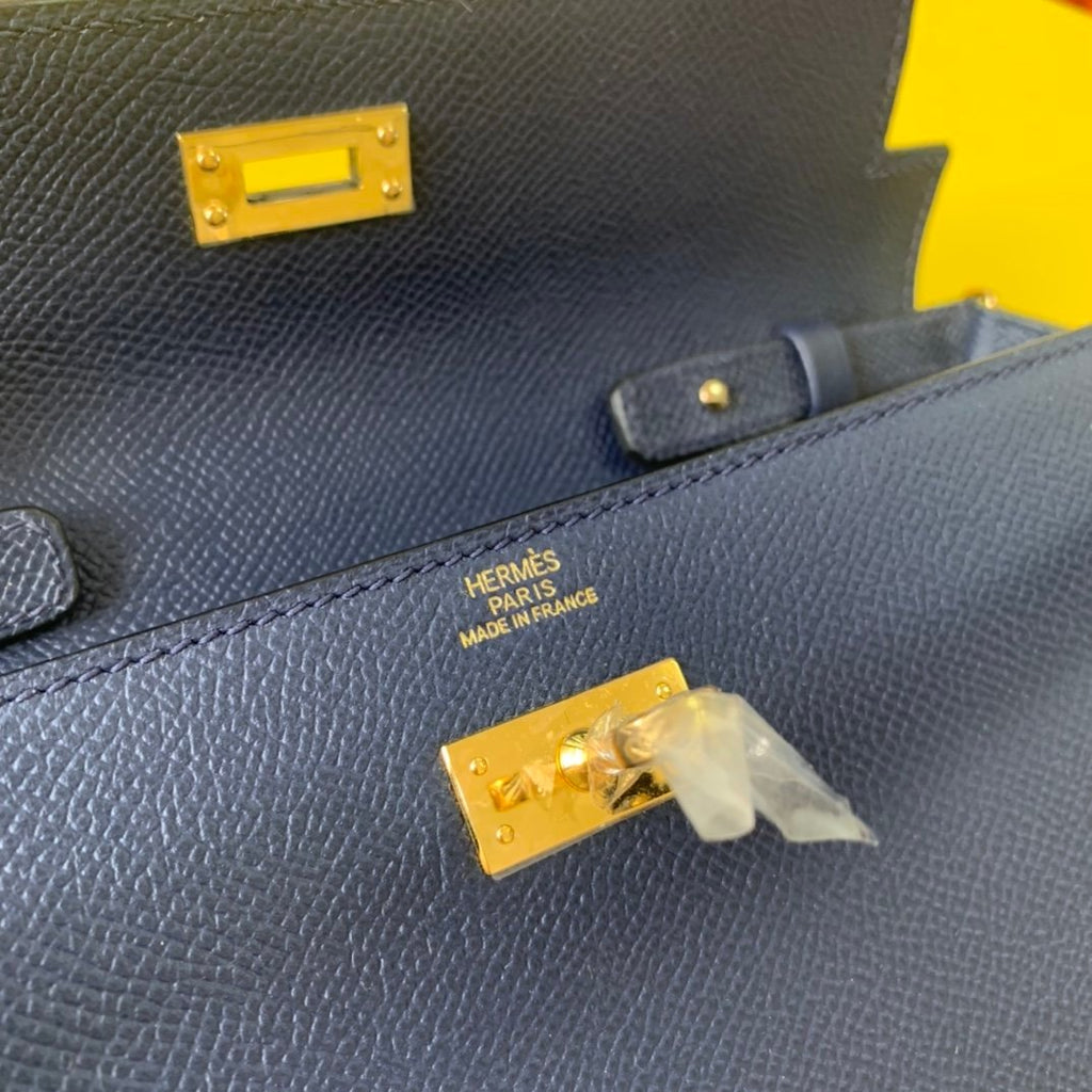 Hermes Kelly Wallet To Go Woc Epsom Blue For Women, Women’s Wallet 8.3in/21cm
