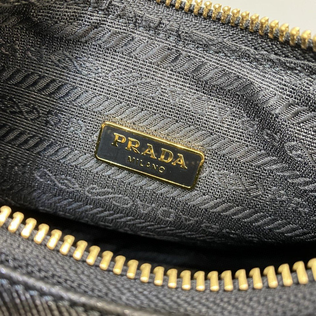 Prada System Nappa Patchwork Shoulder Bag Black For Women, Women’s Bags 9.4in/24cm