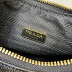 Prada System Nappa Patchwork Shoulder Bag Black For Women, Women’s Bags 9.4in/24cm