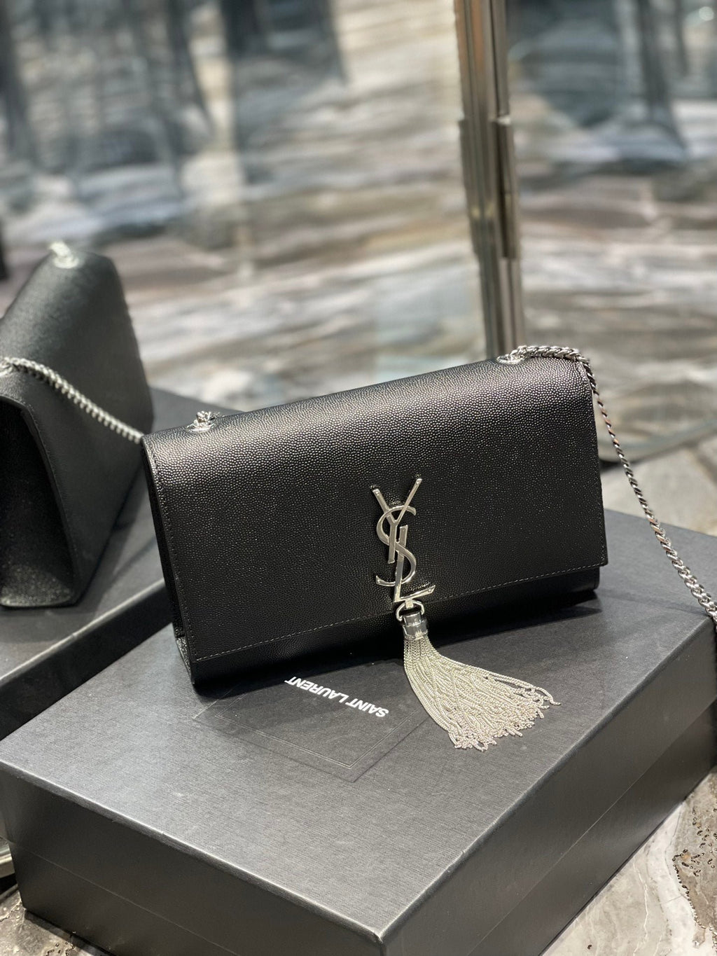 Saint Laurent Kata Medium Chain Bag With Tassel 24cm