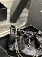 Saint Laurent Paris Mini Bag With Silver Hardware 24cm