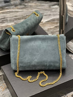 Saint Laurent Kate Medium Reversible Chain Bag In Suede With Gold Hardware 28cm