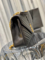 Saint Laurent College Large Chain Bag With Gold Hardware 32cm