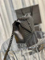 Saint Laurent College Medium Chain Bag With Black Hardware 24cm