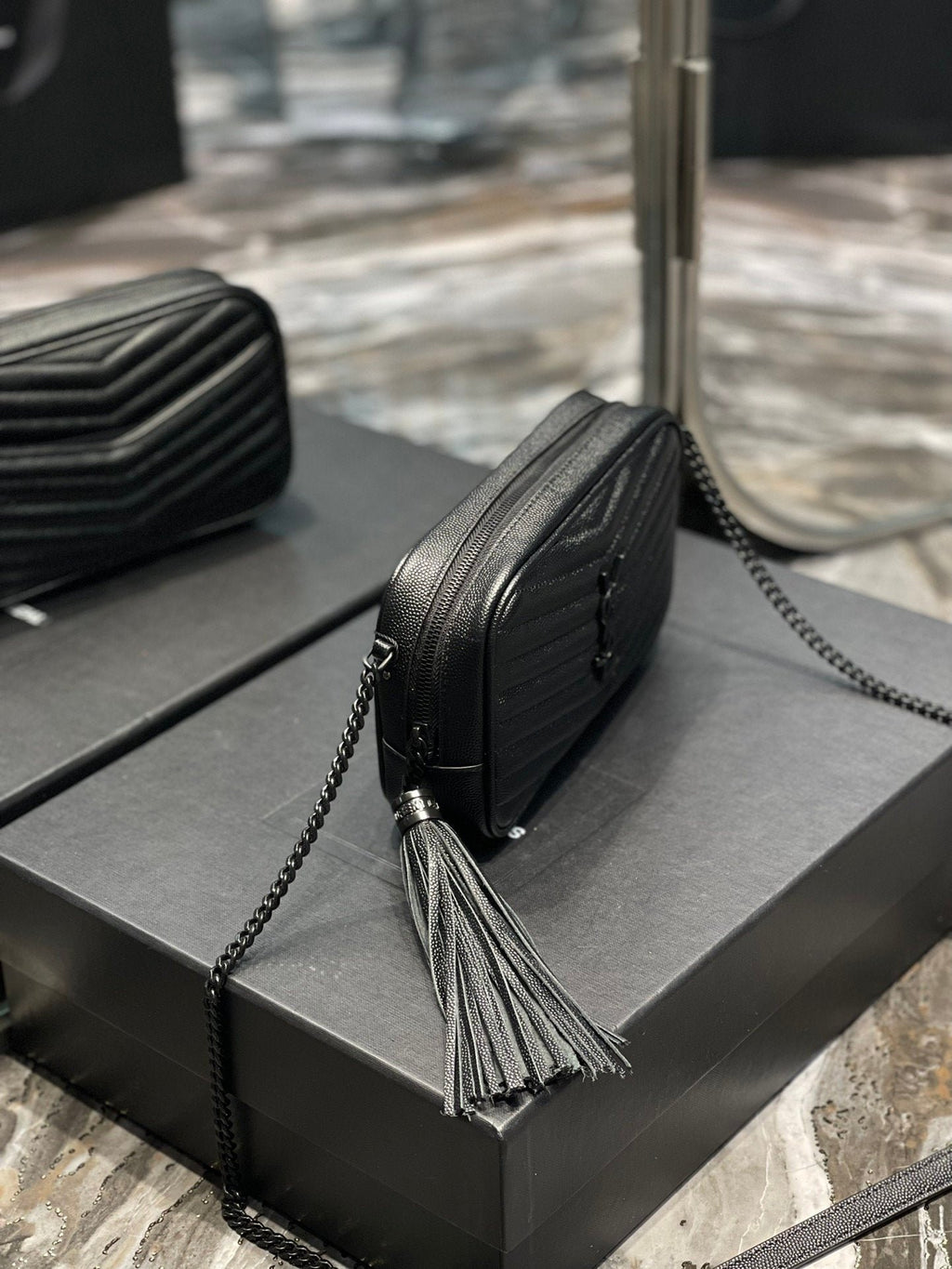 Saint Laurent Lou Mini Bag With Black Hardware 18cm