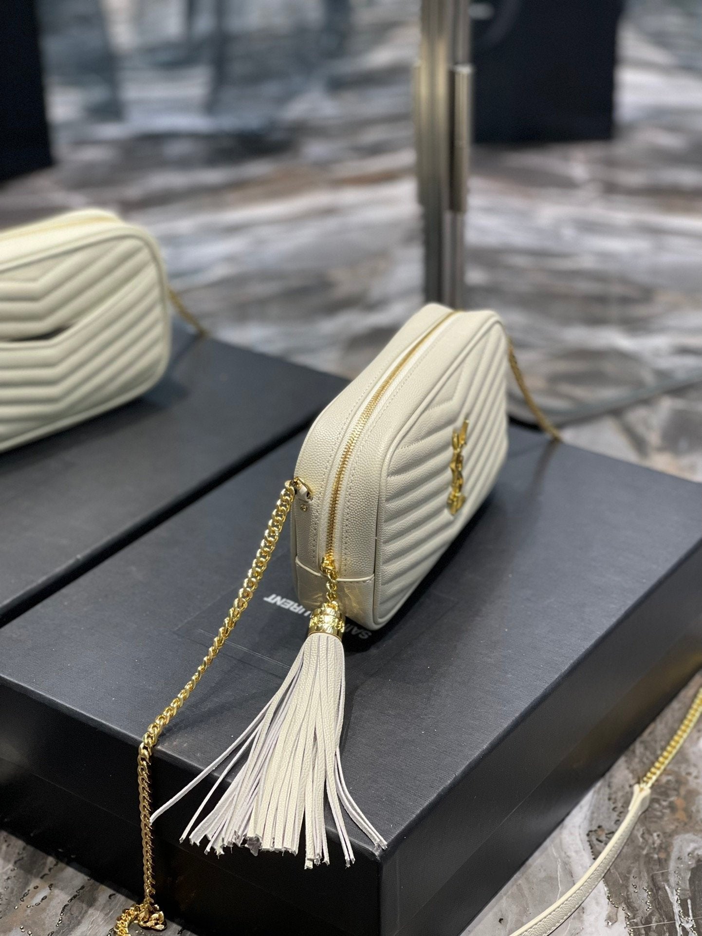 Saint Laurent Lou Mini Bag With Gold Hardware 18cm