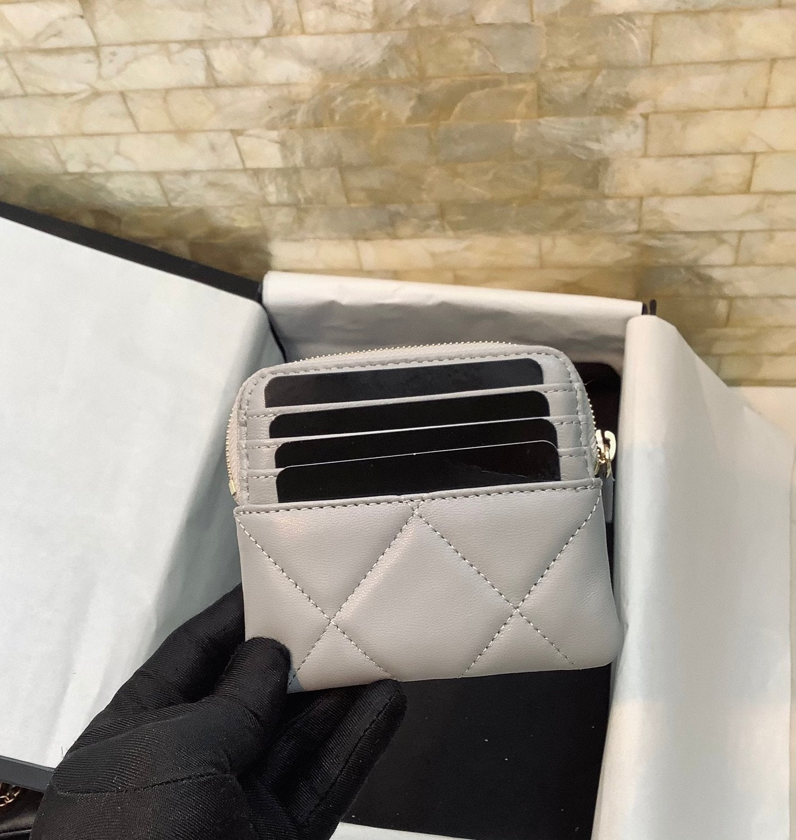 CO-CO Chanel CC Chain Logo Card Holder 12cm