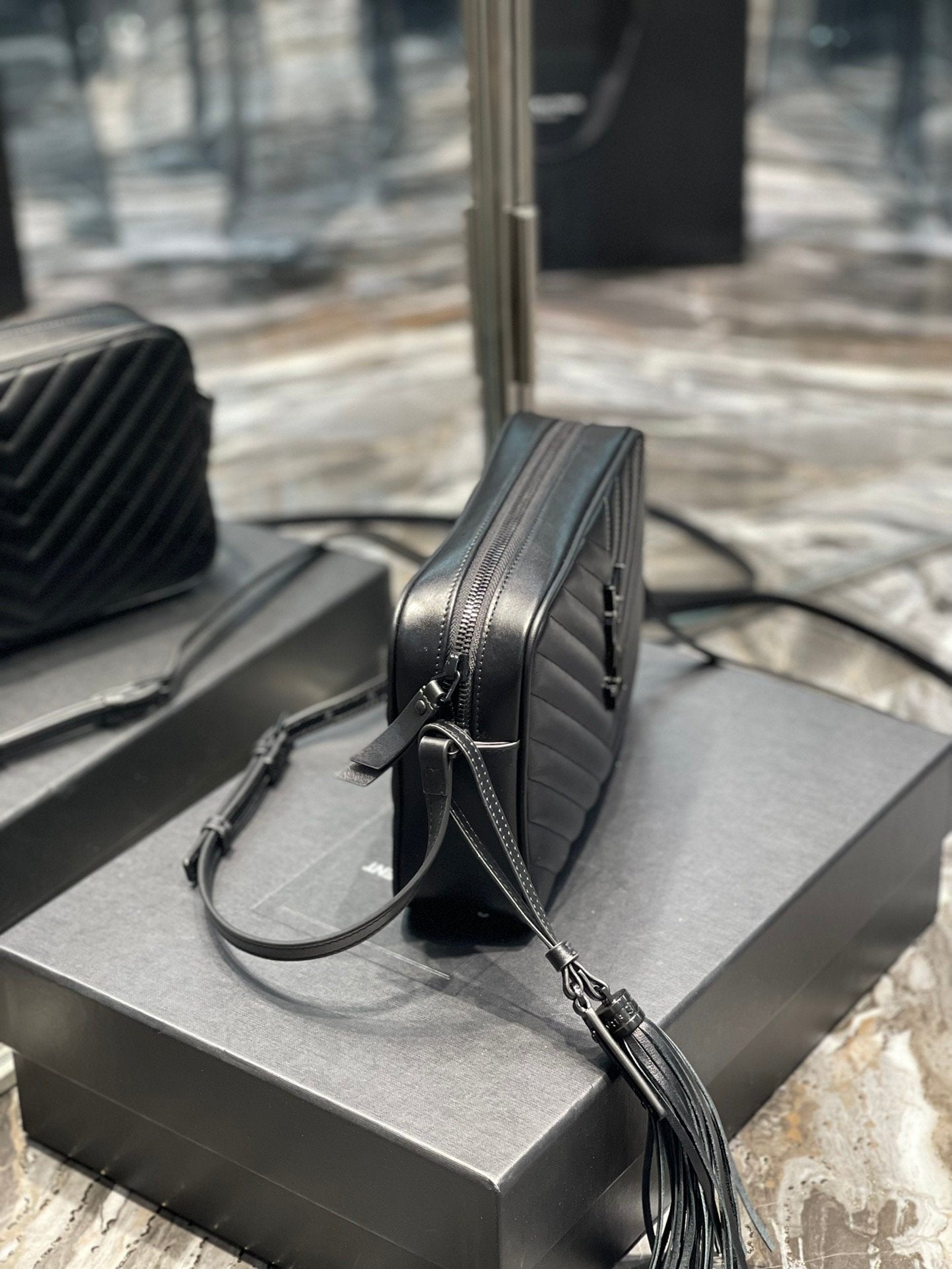 Saint Laurent Lou Camera Bag With Black Hardware 23cm