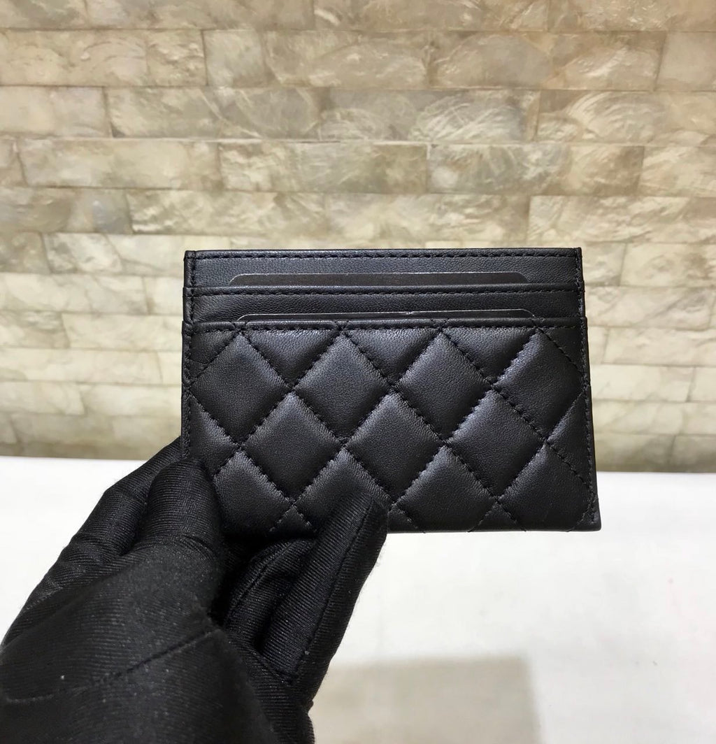 CO-CO Chanel Card Holder With Gold Hardware 11cm