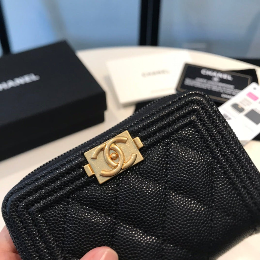 CO-CO Chanel Pocket Wallet With Gold Hardware 12cm