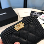 CO-CO Chanel Pocket Wallet With Gold Hardware 12cm