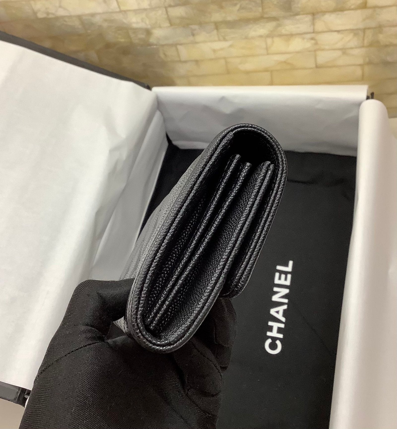 CO-CO Chanel Long Flap Wallet With Gold Hardware 20cm