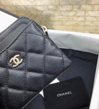 CO-CO Chanel Card Holder With Gold Hardware 19cm