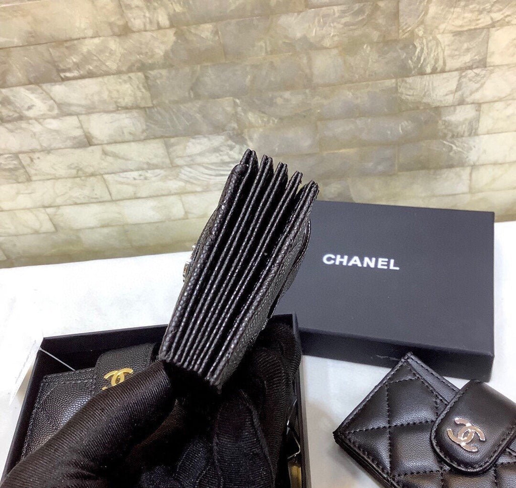 CO-CO Chanel Card Holder With Silver Hardware 10cm