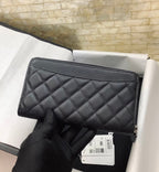 CO-CO Chanel Long Wallet With Silver Hardware 19cm