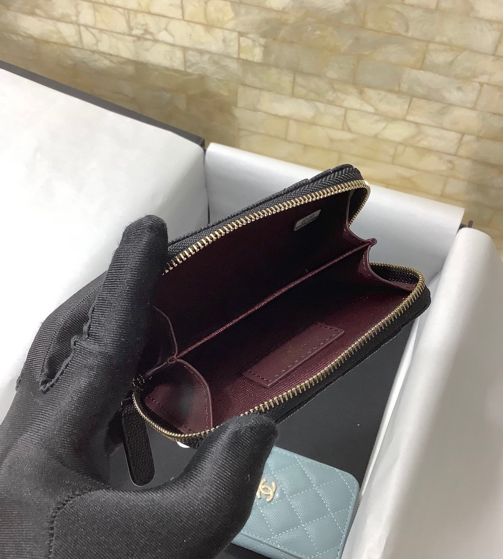 CO-CO Chanel Card Holder With Gold Hardware 11cm