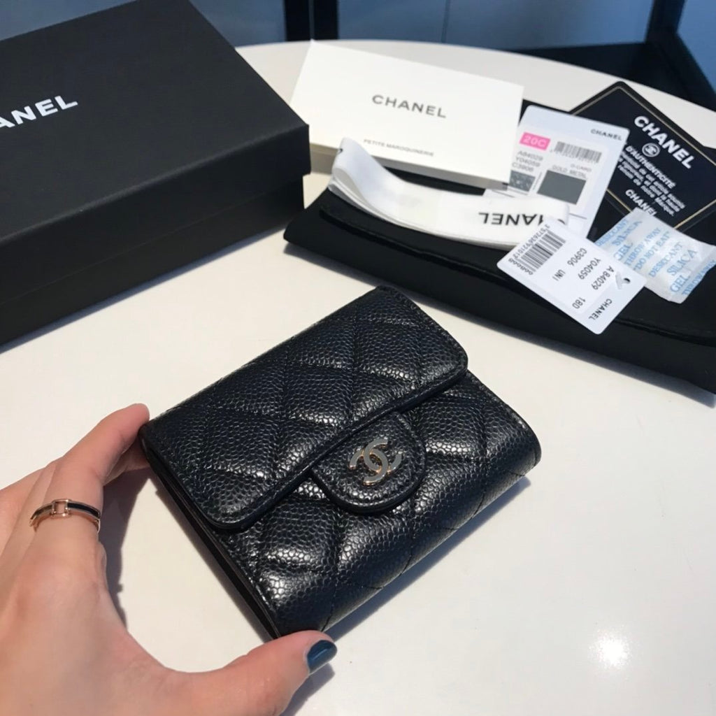 CO-CO Chanel Card Wallet With Gold Hardware 11cm