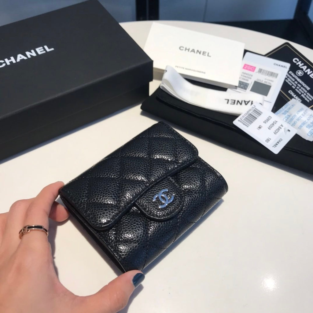 CO-CO Chanel Card Wallet With Silver Hardware 11cm