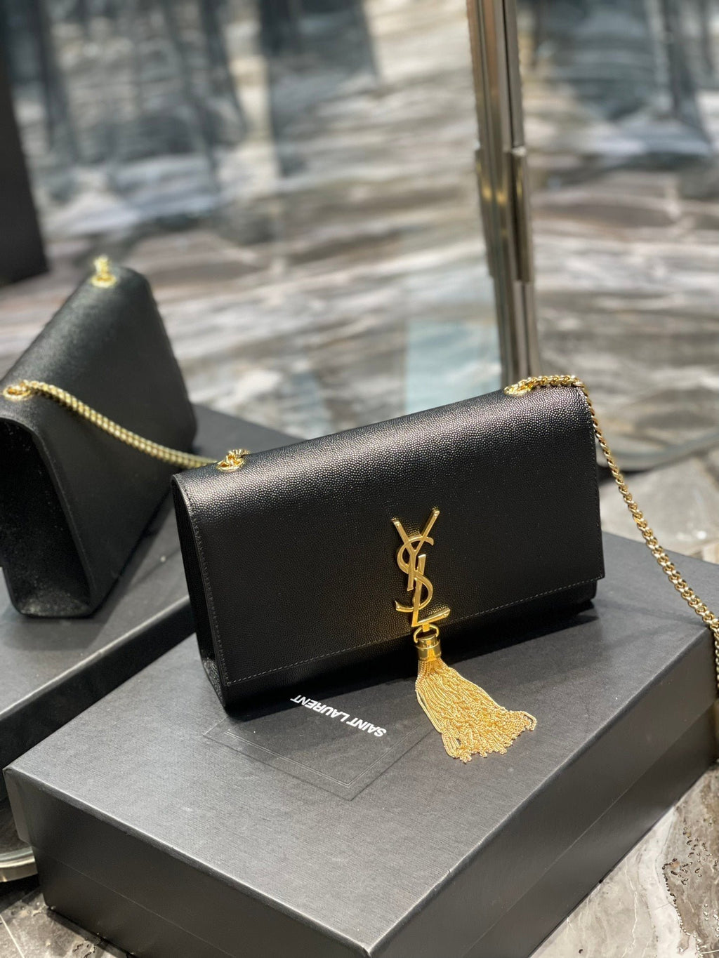 Saint Laurent Kata Medium Chain Bag With Tassel 24cm