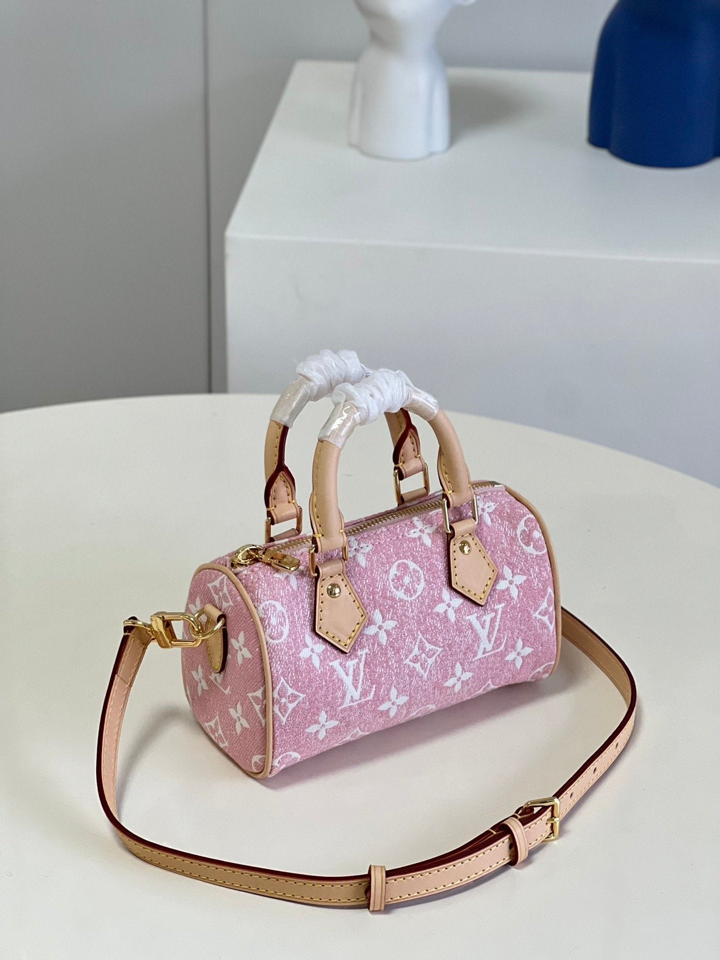 Louis Vuitton Nano Speedy in Monogram 16cm Pink