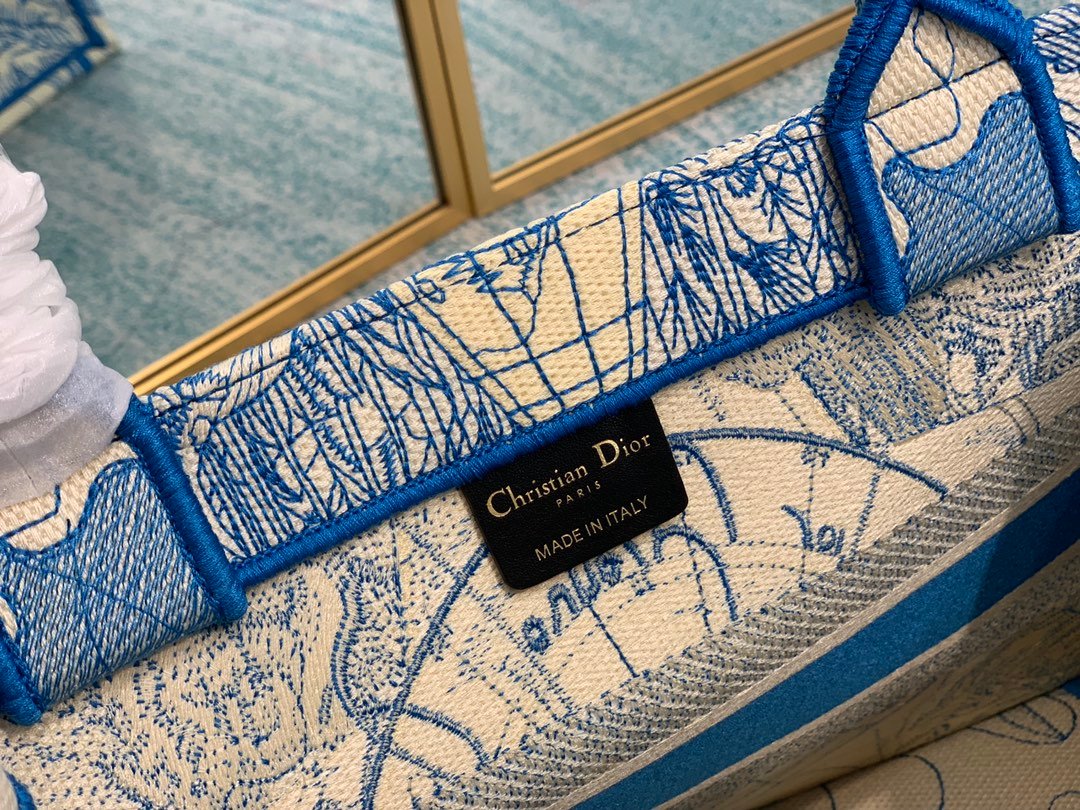 Christian Dior Book Tote 37cm Blue