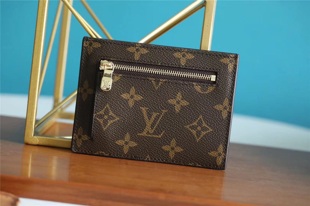 Louis Vuitton ID Card Holder Monogram Canvas Brown For Men, Men’s Wallet 13cm LV N60378