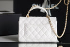 Chanel Flapbag With Top Handle 20cm White