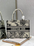 Christina Dior Medium Book Tote Bag 36cm Black/White