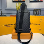 Louis Vuitton Avenue Sling Bag 32cm Damier Graphite Canvas Spring/Summer Collection M41719, Black