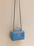 Chanel Small Vanity Bag 17cm Blue