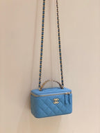 Chanel Small Vanity Bag 17cm Blue