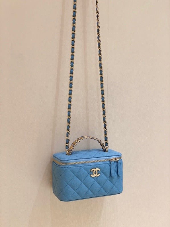 Chanel Small Vanity Bag 17cm Blue