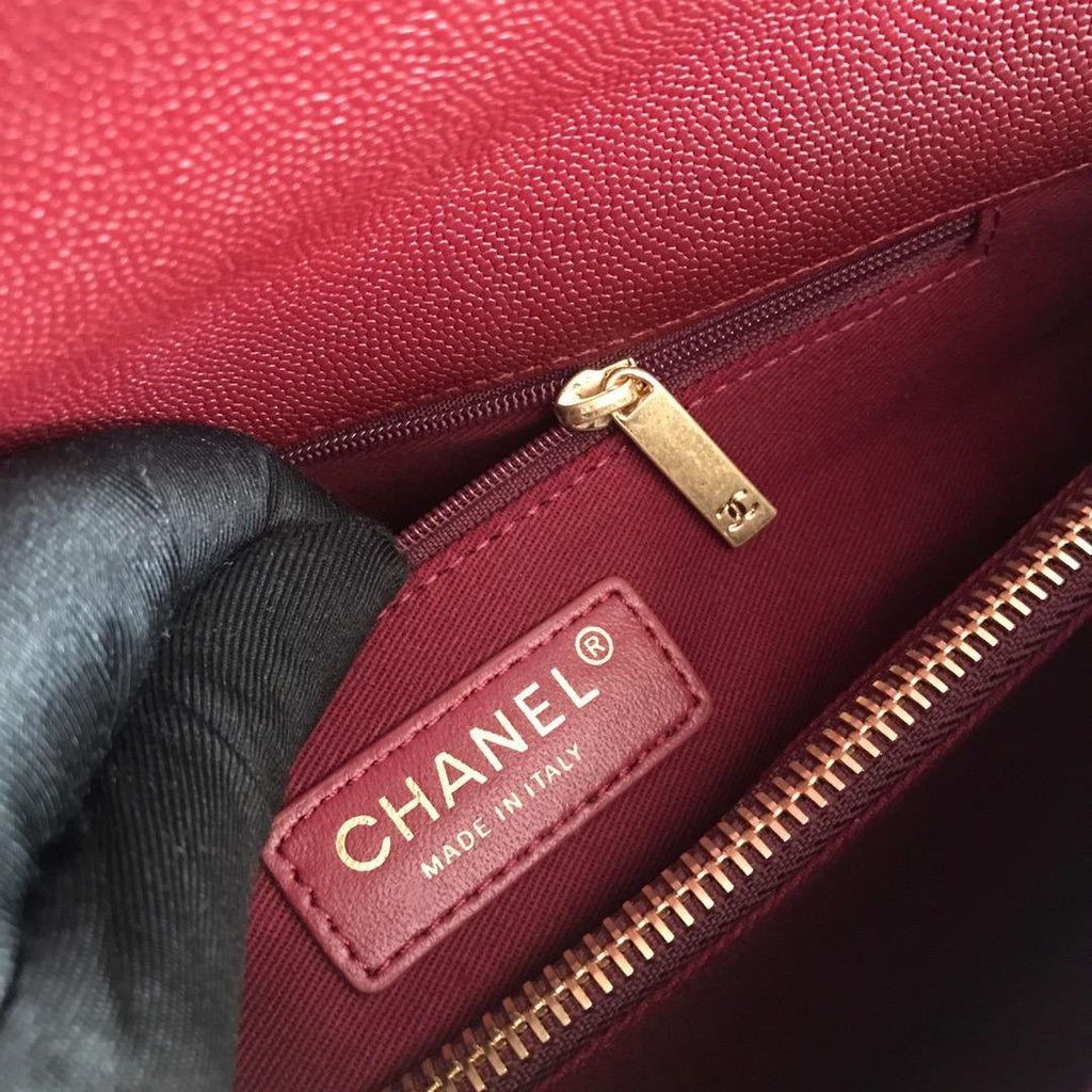 Chanel Coco Handle Bag 28cm Dark Red