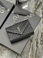 Saint Laurent Small Bag In Mix Matelasse 21cm Black