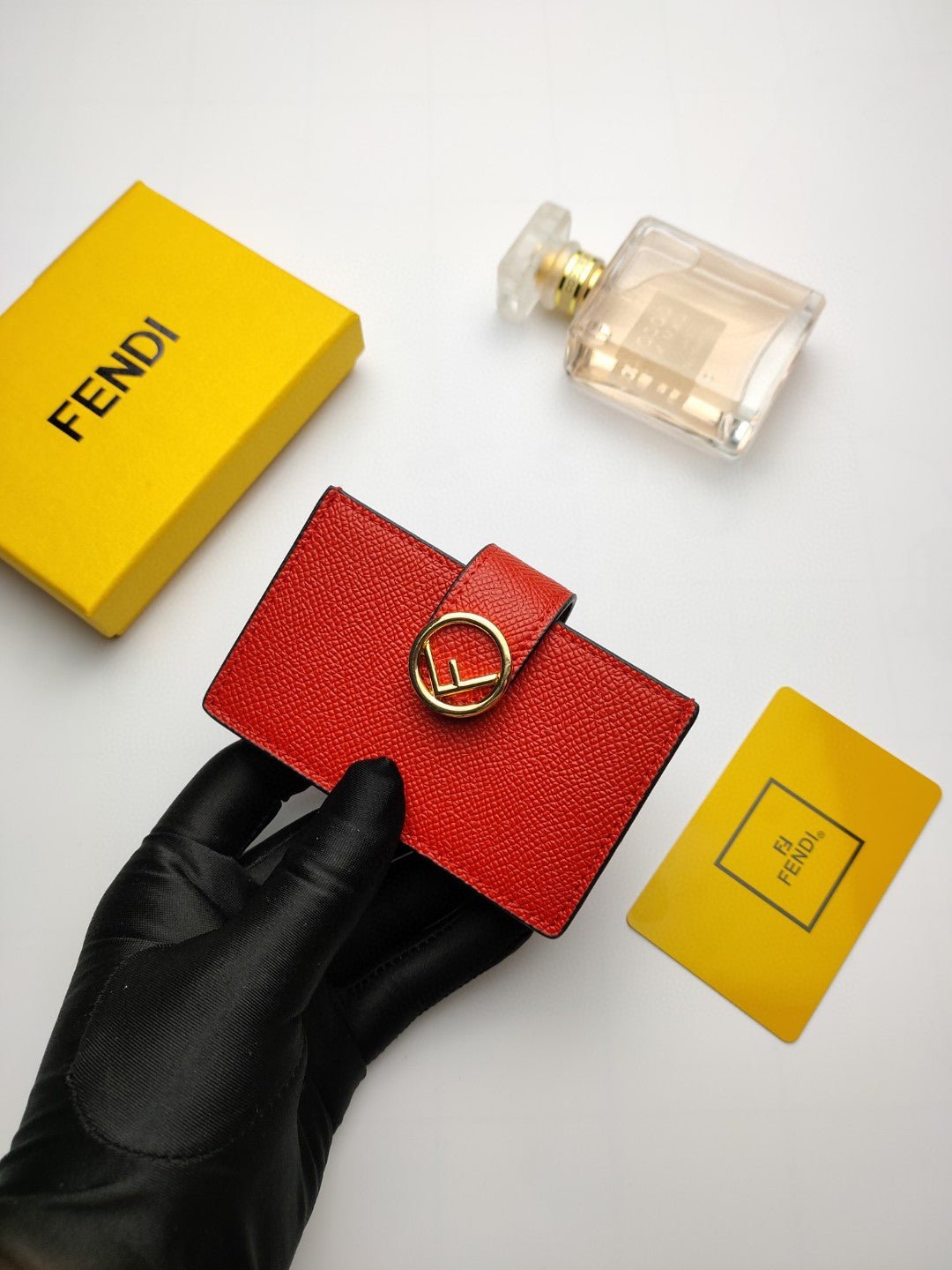 Fendi Card Holder 10cm Red