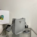 Prada Mini Shoulder Bag Grey For Women, Women’s Bags 7.9in/20cm