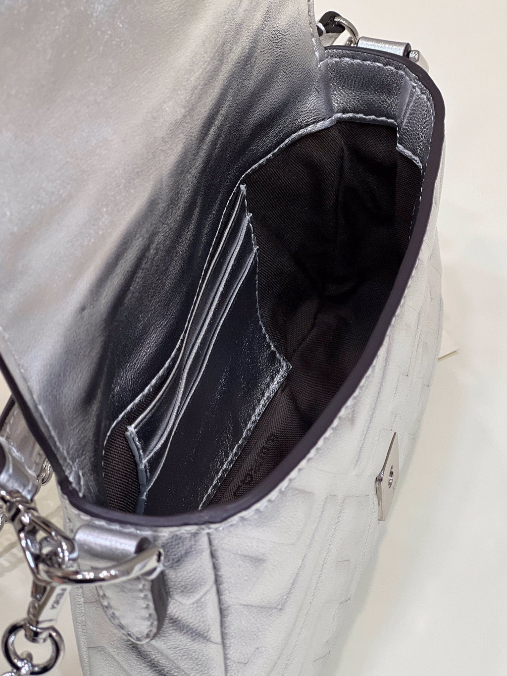 Fendi Baguette Bag 19cm Silver