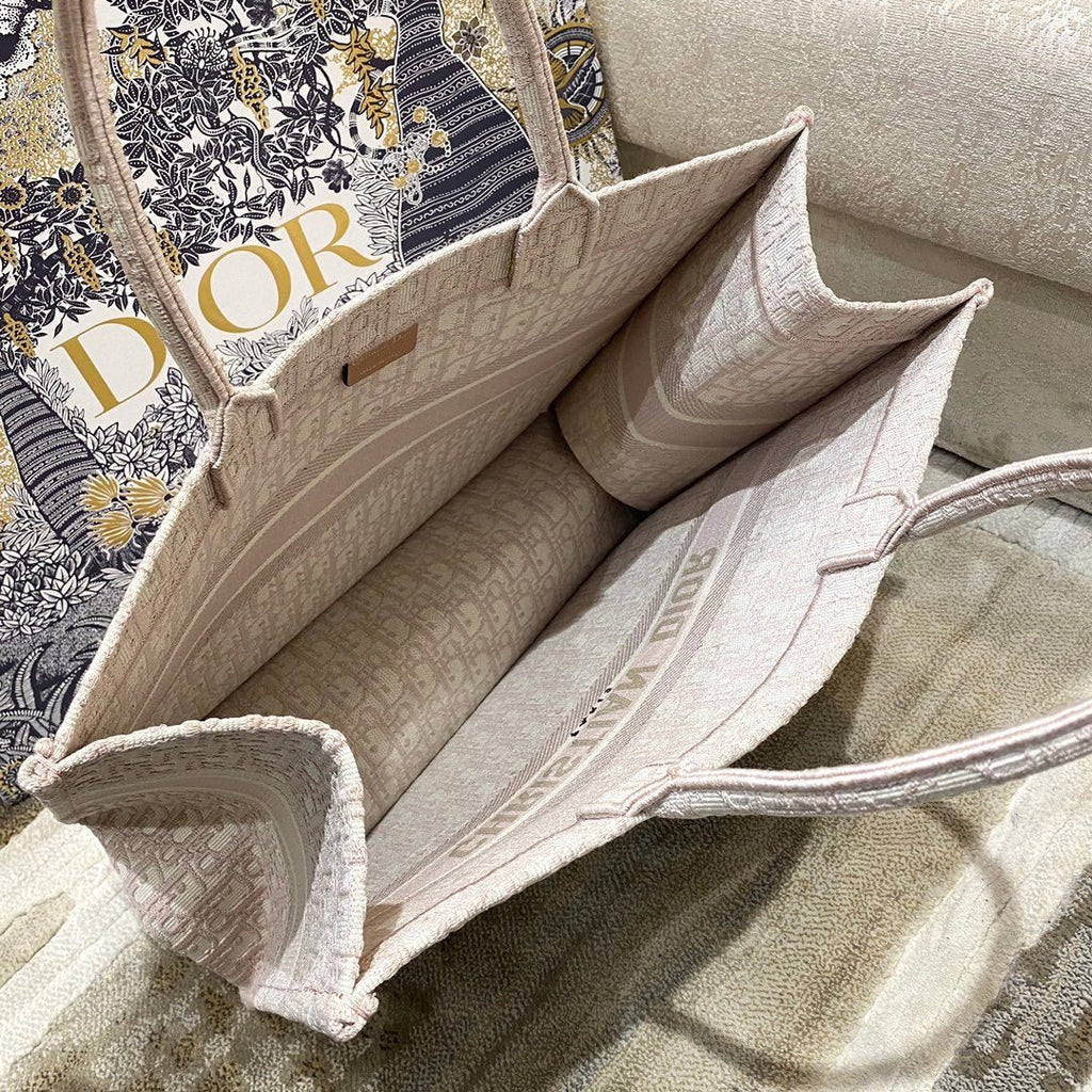 Christina Dior Book Tote Bag 42cm Light Pink