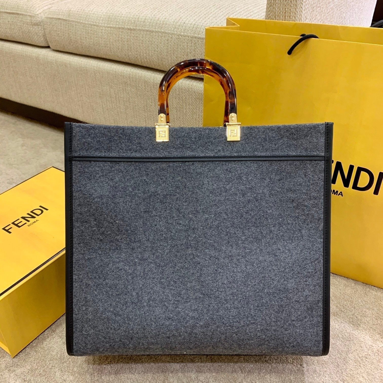 Fendi Tote Bag 40cm Brown