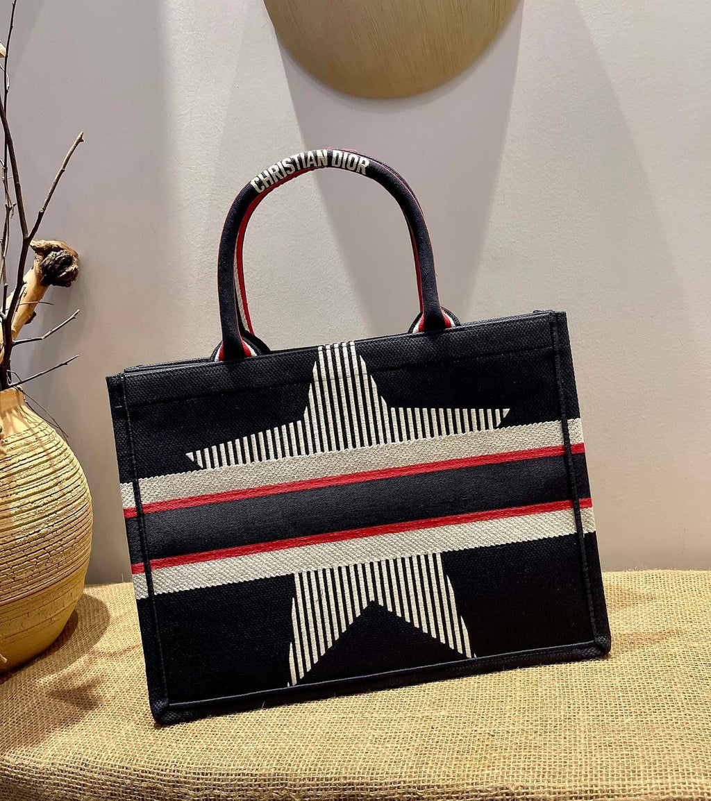 Christina Dior Medium Book Tote Bag 36cm Black