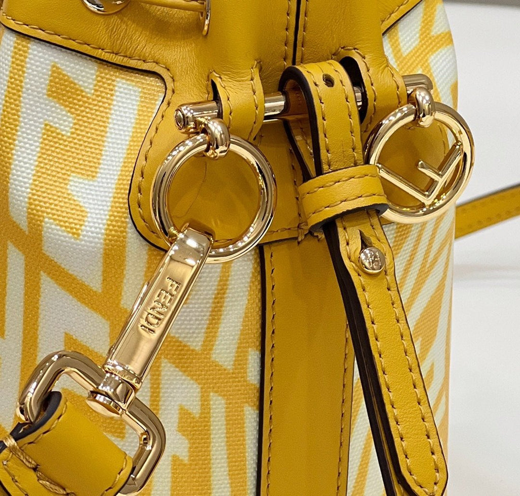 Fendi Vertigo Bucket Bag 18cm Yellow