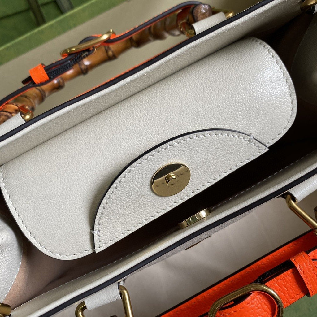 Gucci Diana Medium Tote Bag White For Women 11in/27cm GG