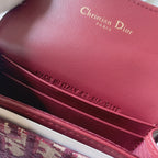 Christian Dior Oblique Saddle Red Wallet 11cm