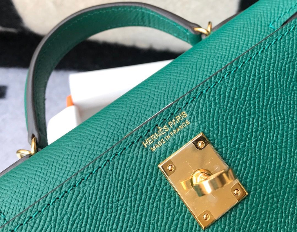 Hermes Kelly 19 Green With Gold Toned Hardware Bag For Women, Women’s Handbags, Shoulder Bags 7.5in/19cm