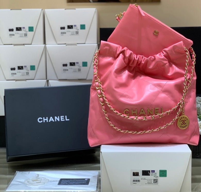 Chanel 22 Large Handbag 37cm Pink